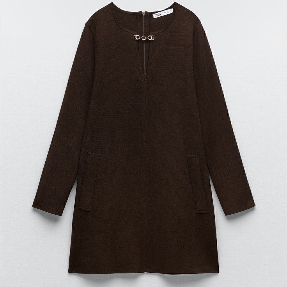 ZARA KNIT DRESS WITH CHAINS - Picture 9 of 9